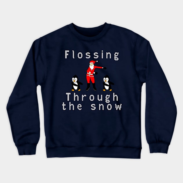 Flossing Through The Snow Crewneck Sweatshirt by dankdesigns